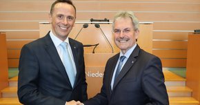 Präsident gratuliert dem neuen Landesrat