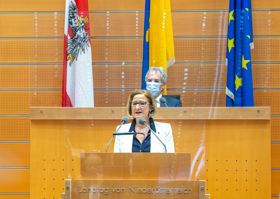 Landeshauptfrau Mikl-Leitner sprach im Landtag