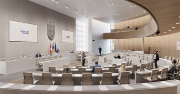 Grafische Darstellung des geplanten Landtagssaals