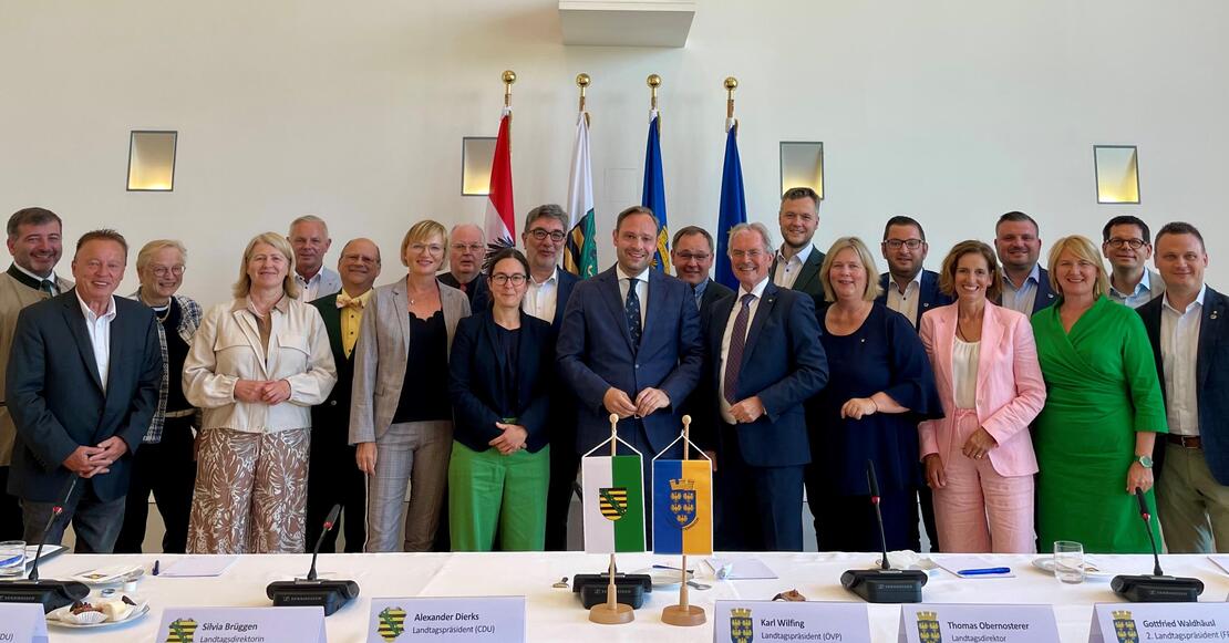 Abgeordnete aus Sachsen und Niederösterreich besprachen Themen wie die finanzielle Situation der Länder odedie Herausforderungen im Gesundheitsbereich